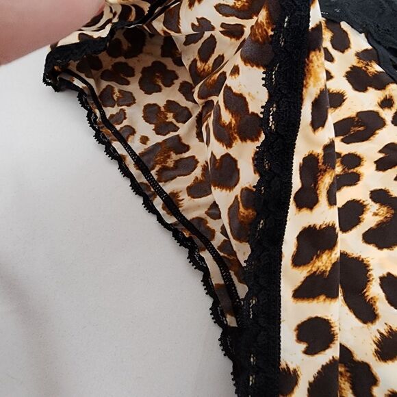 5X 28W Torrid Leopard Hipster Panty Lattice Back Lace Trim Second Skin Stretch - Picture 4 of 8